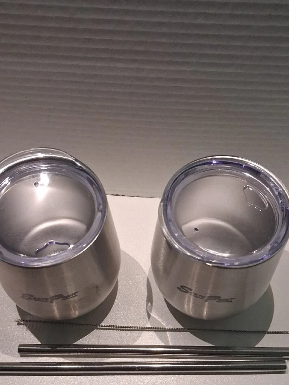 Stainless Steel Insulated Tumblers with Lids (Set of 2)